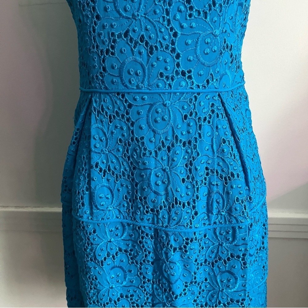 Nanette Lepore • Vibrant Blue Lace Embroidered Dress - Picture 3 of 6